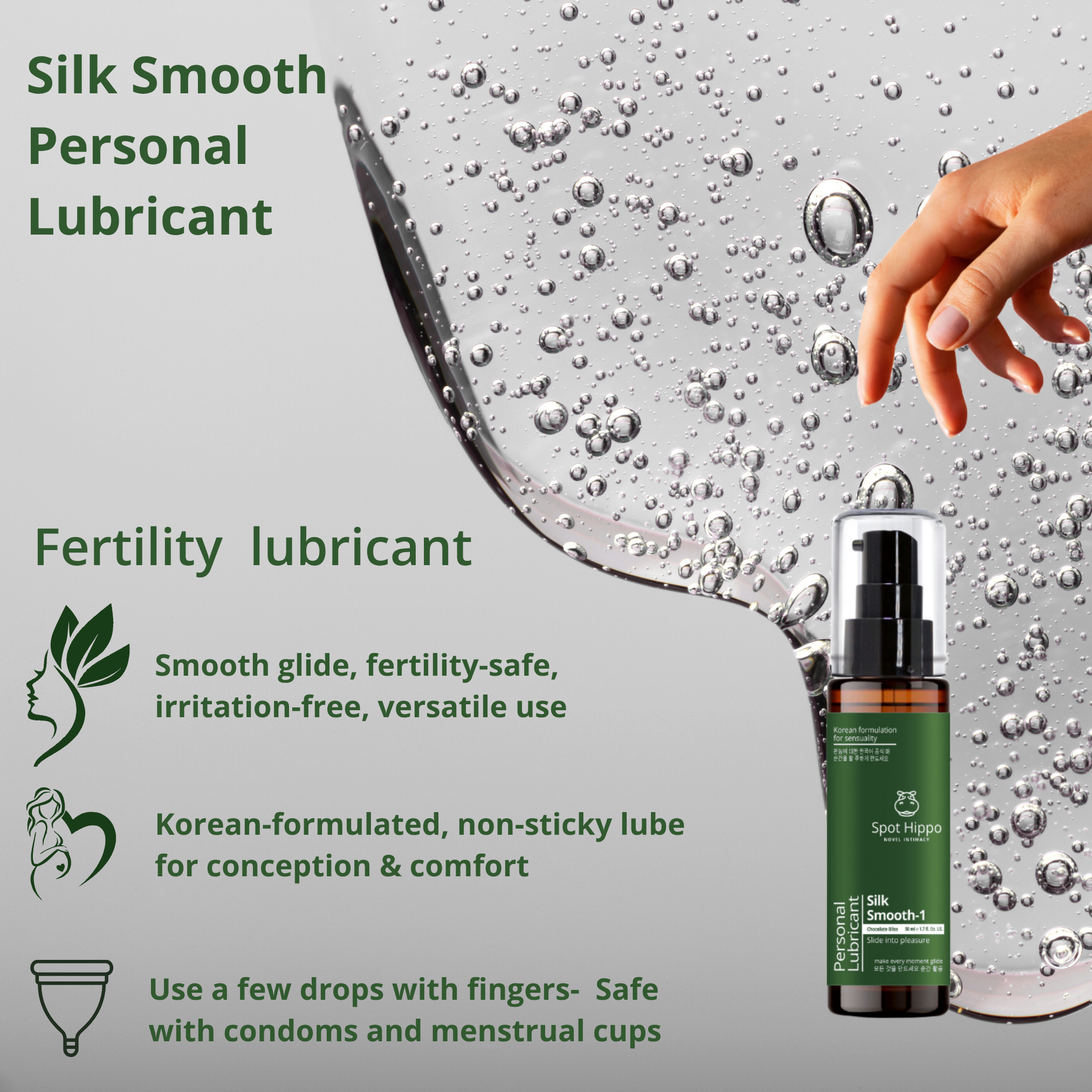 Fertility Lubricant Kit Set of 3 -Silk Smooth spothippo