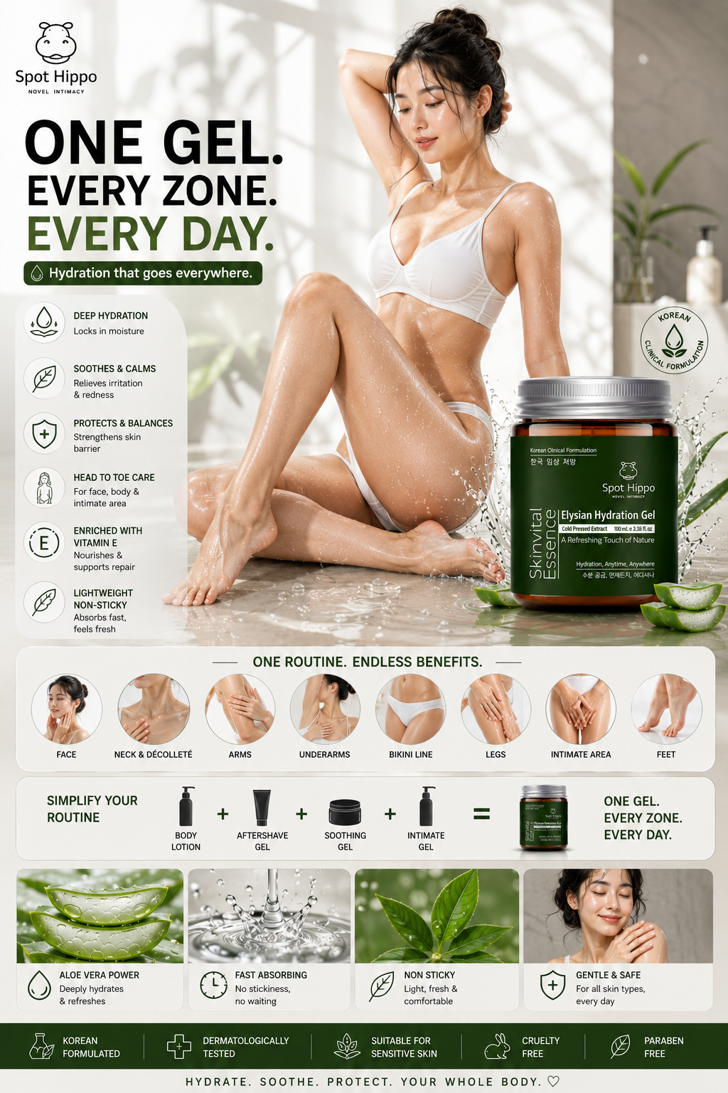 Moisturizing Hydration gel for face and body