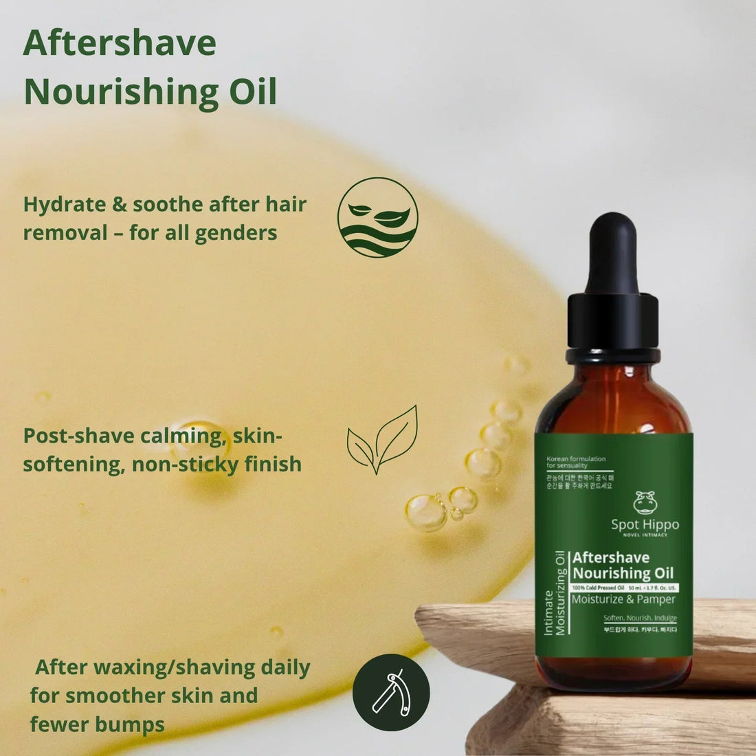 Aftershave Oil for ingrown hair prevention infographics spothippo