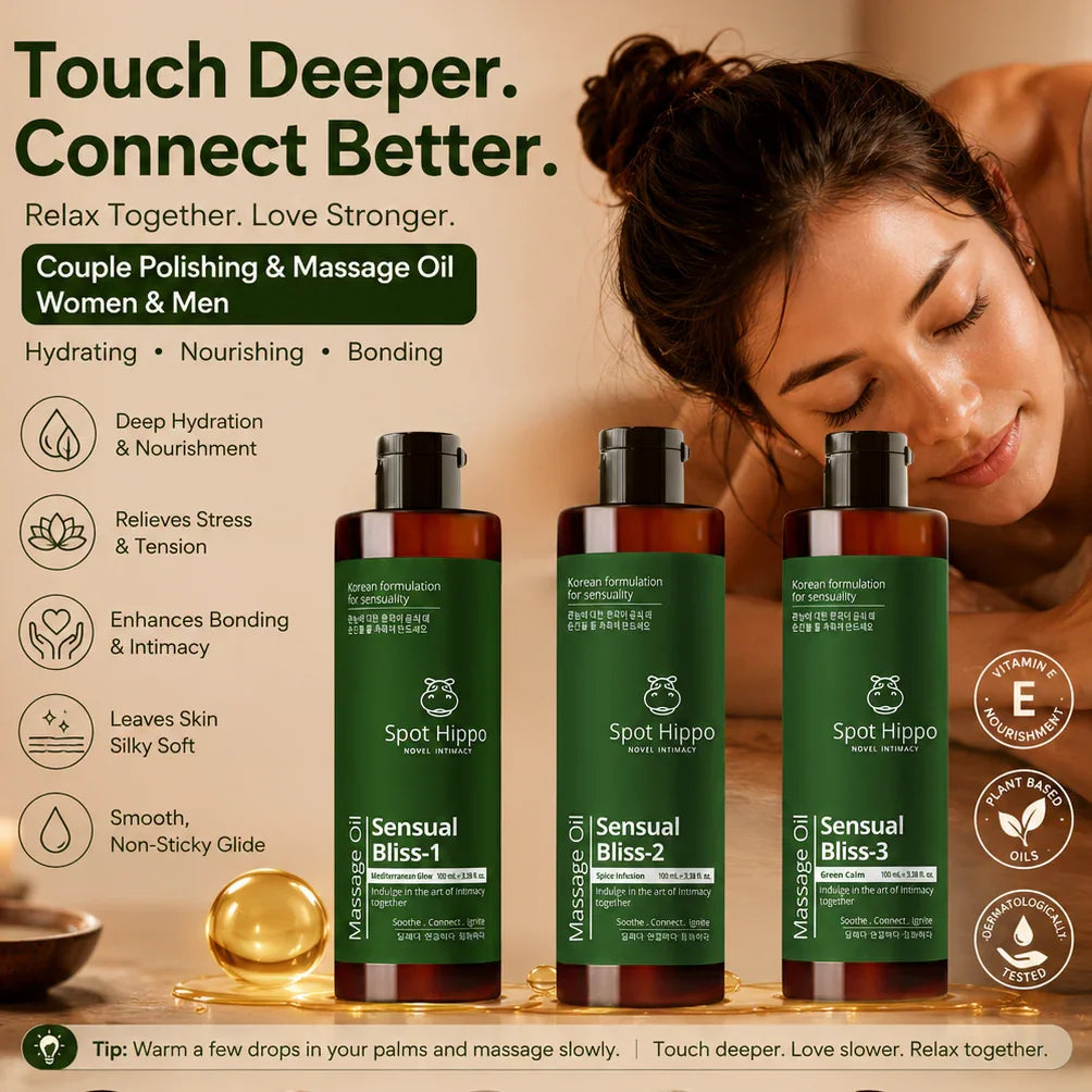 Couple Relaxing Massaging Oil- Set of 3 - spothippo