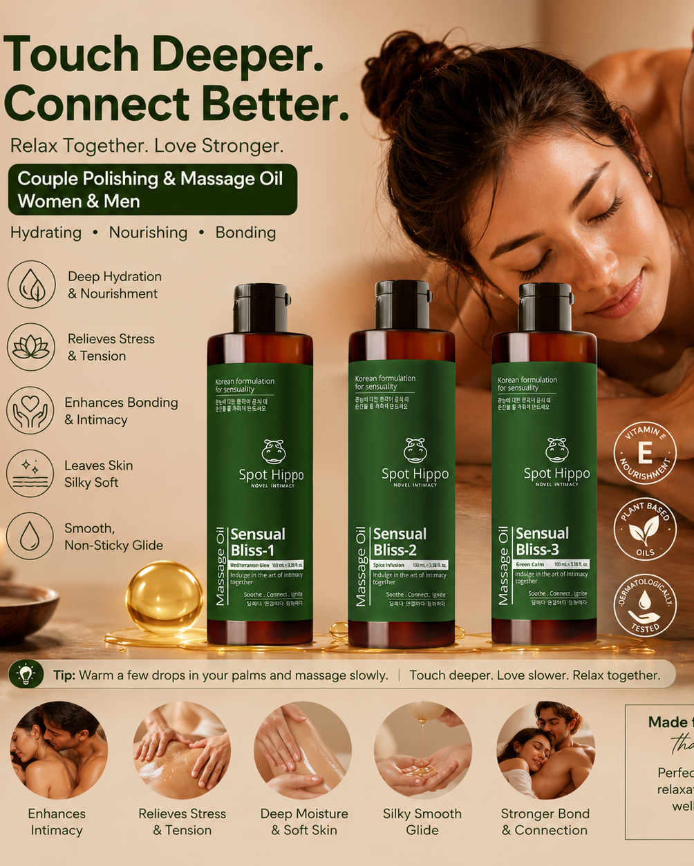 Couple Polishing & Massage Oil - Women & Men - spothippo